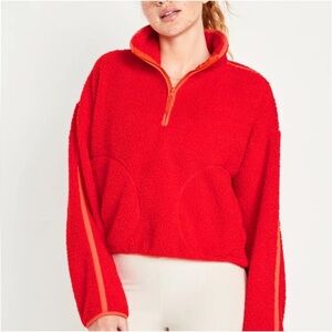 Old Navy Loose Sherpa 1/4 Zip Pullover